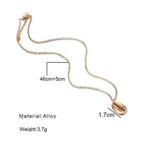 🎉Boho Seashell Necklace Pendant Gold Silver Color - Picture 5 of 7